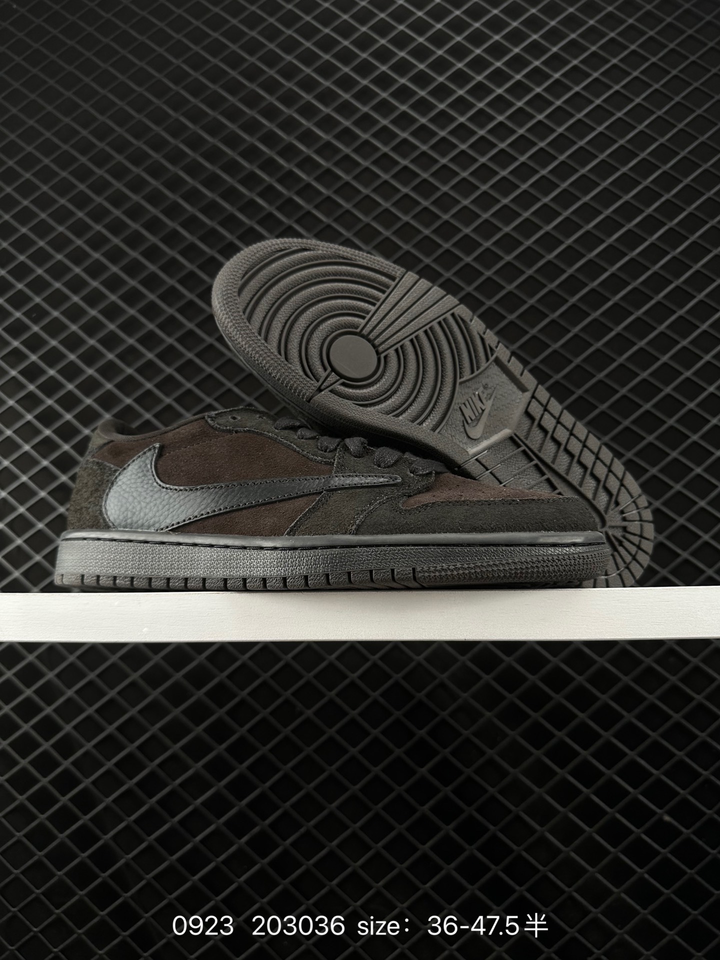 fragment design x Travis Scott x Nike Air Jordan 1 Low OG SP”Black/Green Toe“